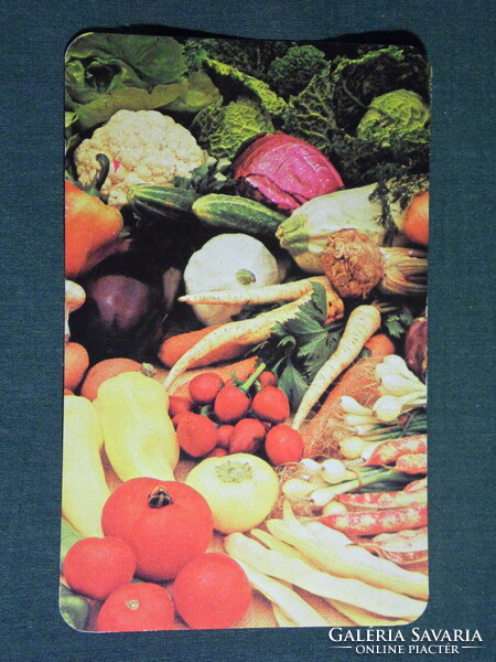 Kártyanaptár, Zöldért zöldség gyümölcs vállalat, 1982,   (4)