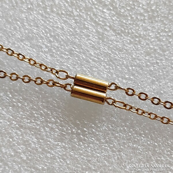 Beautiful magnetic steel gold-plated necklace