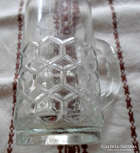 Retro honey glass mug (thick glass, mug)