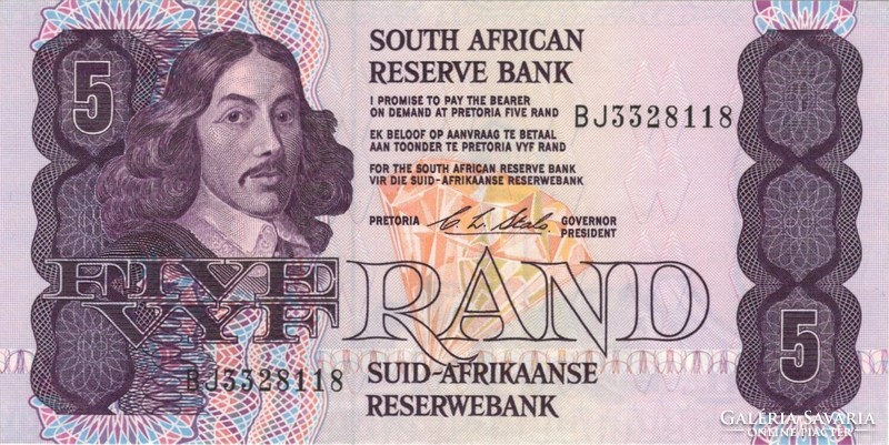 5 Rand 1990-94 South Africa 2. Unc