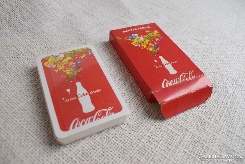 Coca Cola magyar kártya , Offset zrt , 9 x 6 cm játék bontatlan pakli , csomag I.