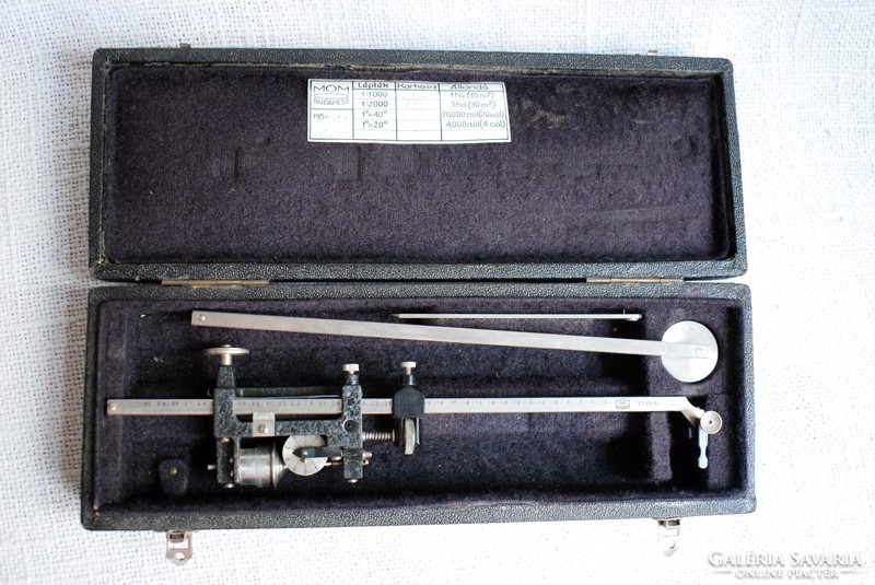 Old planimeter, precise measuring device for measuring irregular areas, mathematika mom Budapest factory