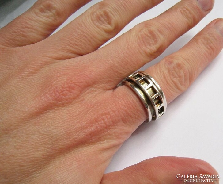 Forgatható, széles ezüst Mexx gyűrű, címkés, új!