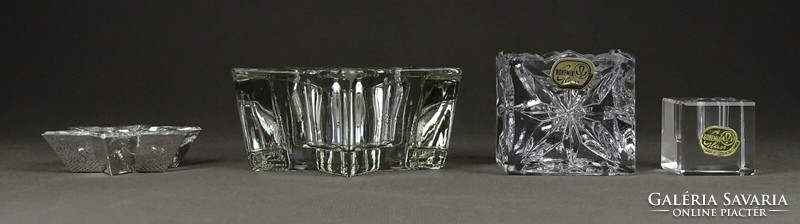 1Q015 old marked bohemia glass candle holder candle holder 4 pieces