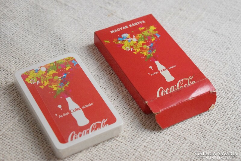 Coca cola Hungarian card, offset zrt, 9 x 6 cm game unopened deck, package i.