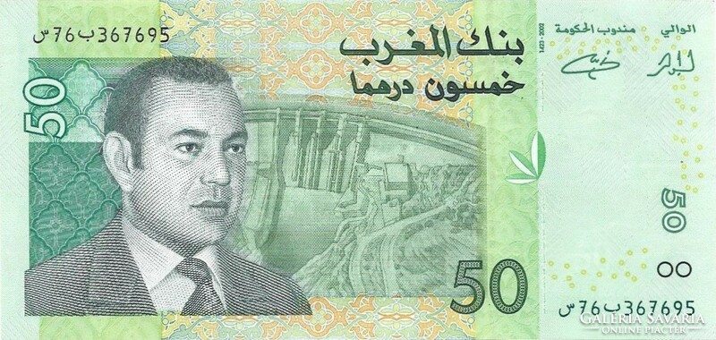 50 dirham 2002 Marokkó gyönyörű