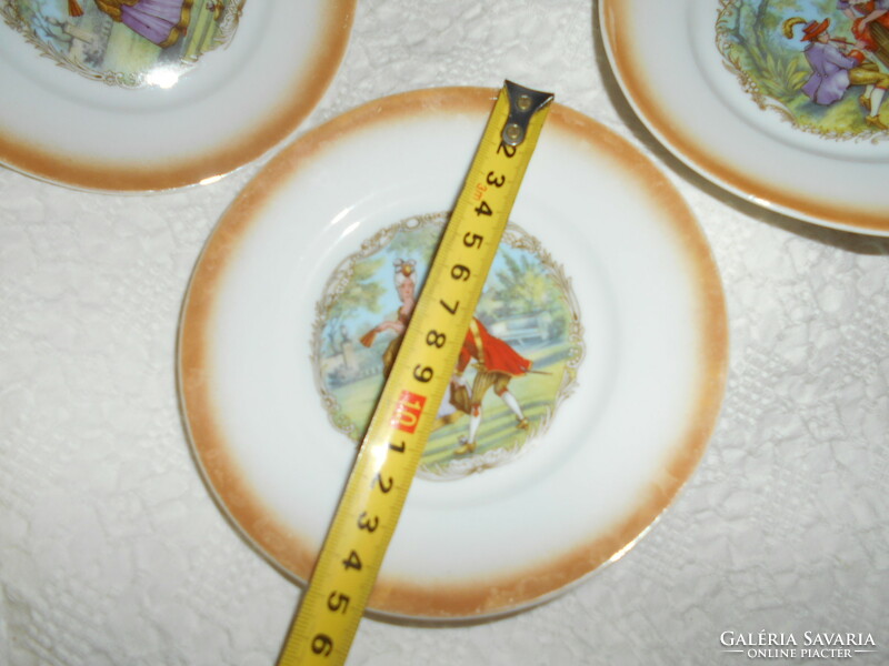 6 db Zsolnay  süteményes tányér- antik jelenetes   15 cm