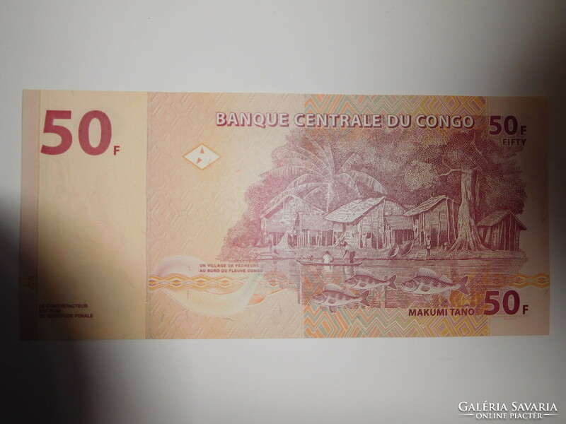 Kongói Dem Közt 50 francs 2007 UNC