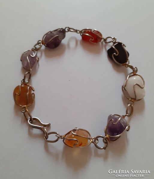 Multicolor bracelet decorated with minerals available!!!