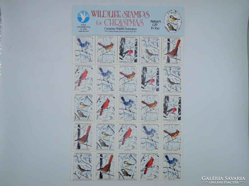Uk0055 Canada wildlife stamps Christmas issue