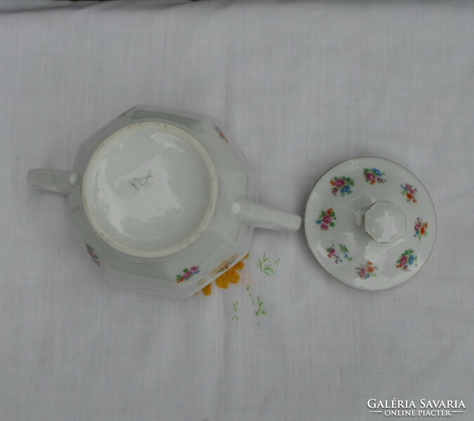 Drasche porcelain, floral sugar bowl