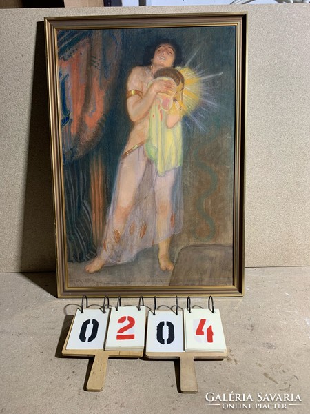 Pólya jelzéssel olaj, kartonon festmény, 58 x 57 cm-es. 0204