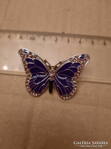 Dark purple butterfly fire enamel pin/ Christmas tree decoration, negotiable
