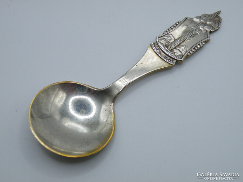 Uk0059 Iceland geyser silver decorative spoon .830 Silver