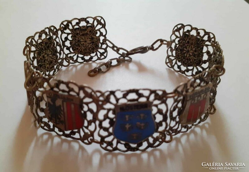Filigree bracelet decorated with old Austrian coats of arms