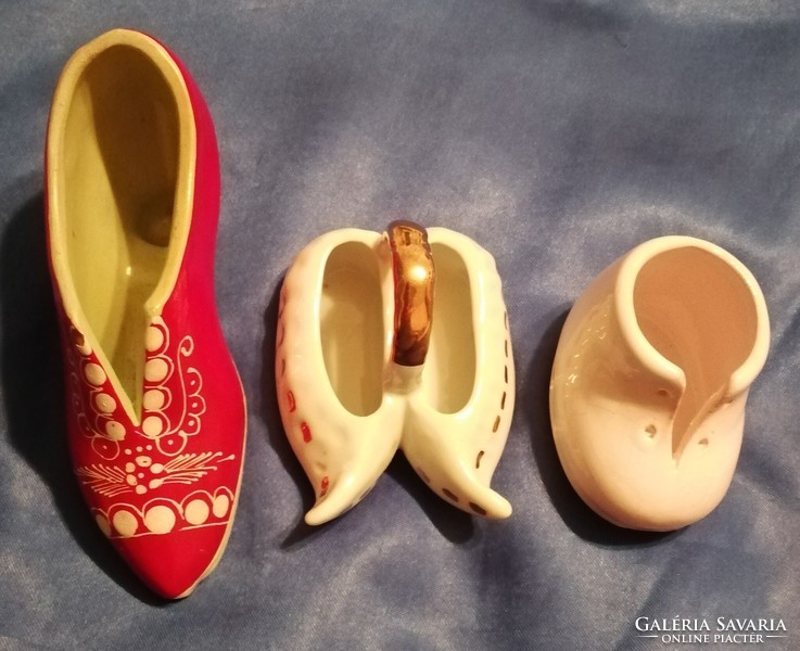 Porcelain, ceramic shoes, 3 pcs