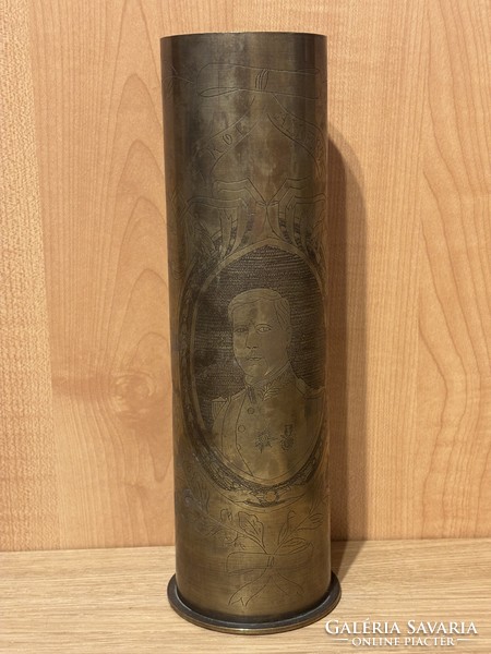 1. világháborús hüvely váza (I. Albert belga király)