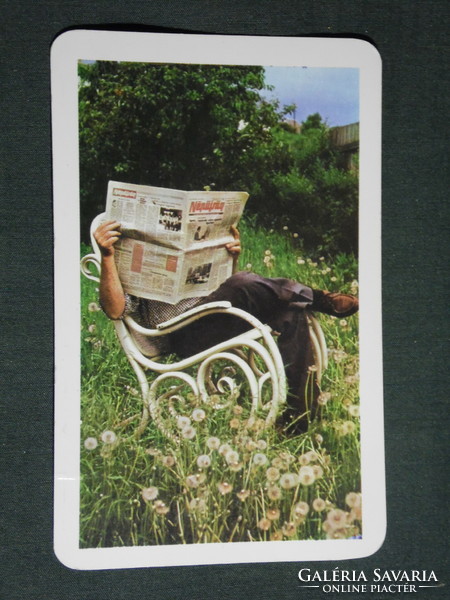 Card calendar, Tolna county folk newspaper, daily newspaper, newspaper, magazine, 1983, (4)