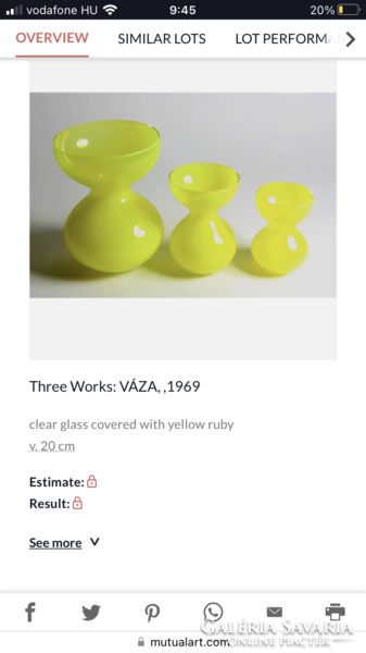 Jaroslav Svoboda kétrétegű cseh design váza