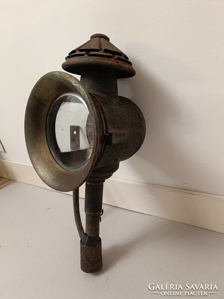 Antik hintó lovas kocsi lámpa patinás szép régi darab 832 8272