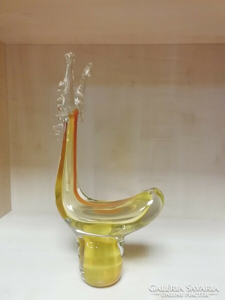 Muranoi jellegű üveg szarvas figura
