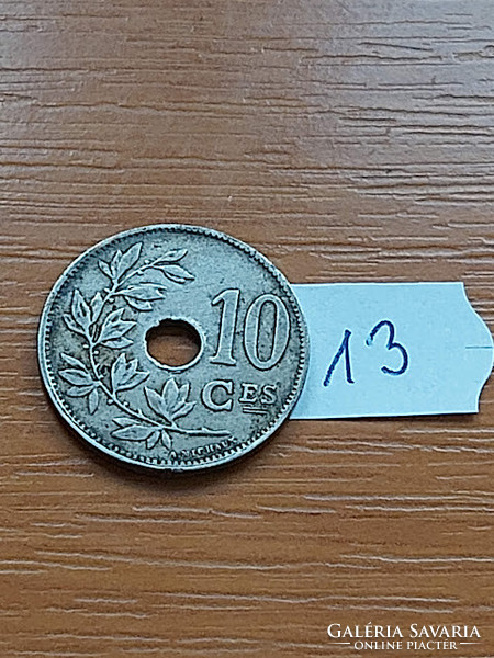Belgium belgique 10 centimes 1923 i. King Albert, copper-nickel 13