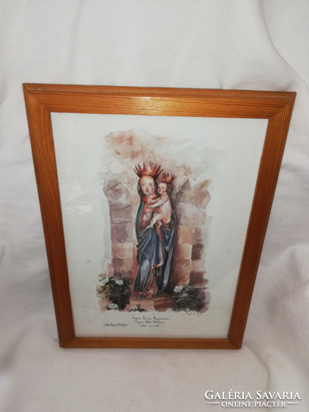 Madonna with Baby Jesus, signed and marked print