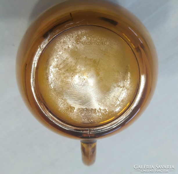 VERECO francia, hőálló, borostyánszínű kávéskészlet