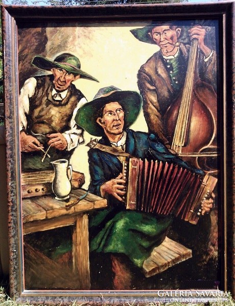 Musicians, a portrait of a Dutch band playing in a pub in the xx. From the beginning of the century