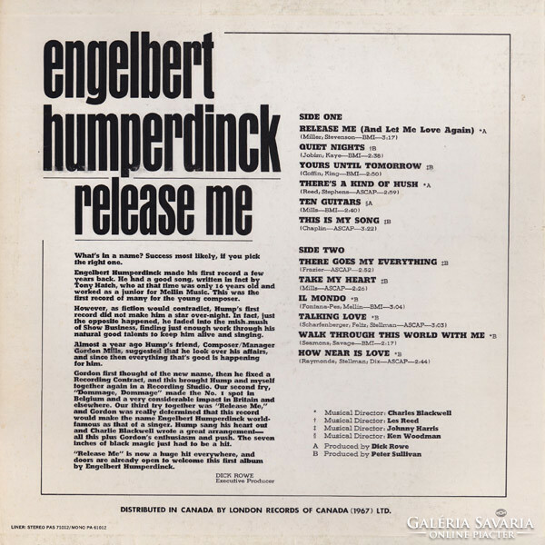 Engelbert Humperdinck - Release Me (LP, Album)