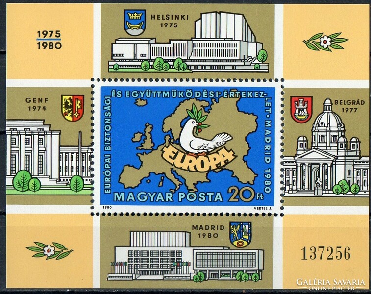 A - 032 Hungarian blocks, small strips: 1980 Madrid