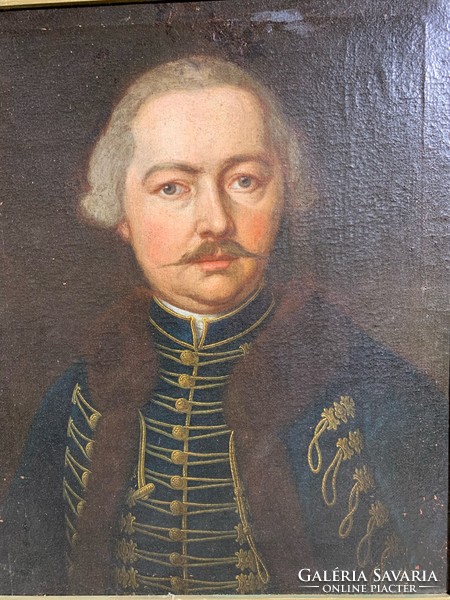 XIX. Century portrait of a nobleman, oil on canvas, 57 x 46 cm. 0228