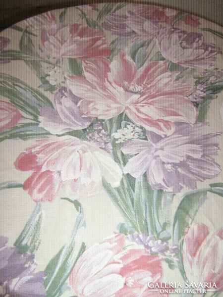 Beautiful vintage pastel scenic floral fabric curtain