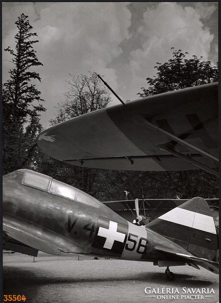 Larger size, photo art work by István Szendrő. Hungarian airplanes, 1930s. Original