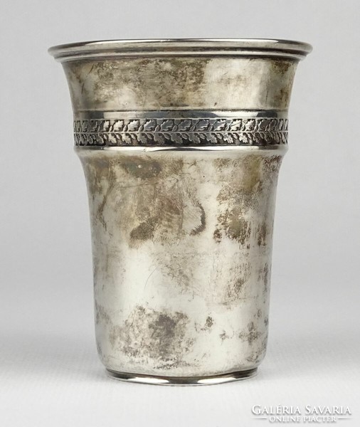 1P946 antique 800 silver Marian baptism cup 45 g