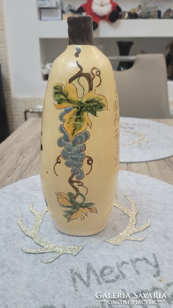 Ceramic bottle.