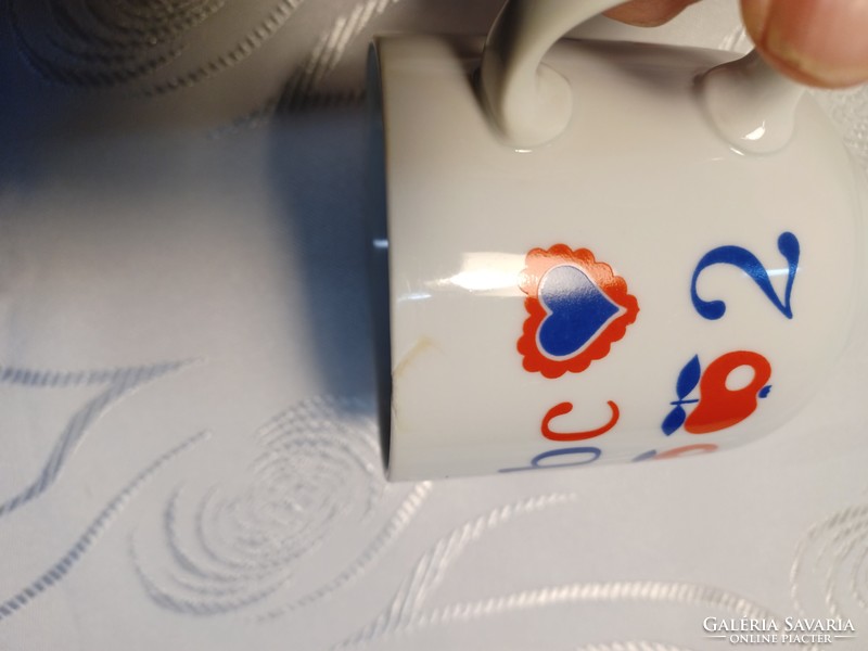 Alföldi porcelain mug with ABC letters. /Injured!