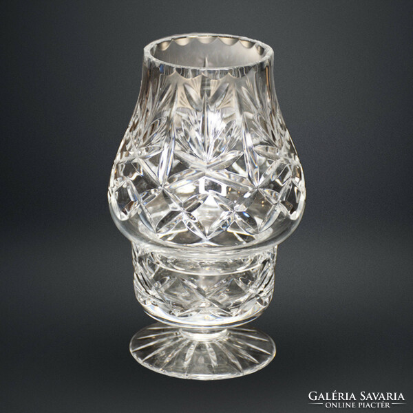 Crystal glass candle holder