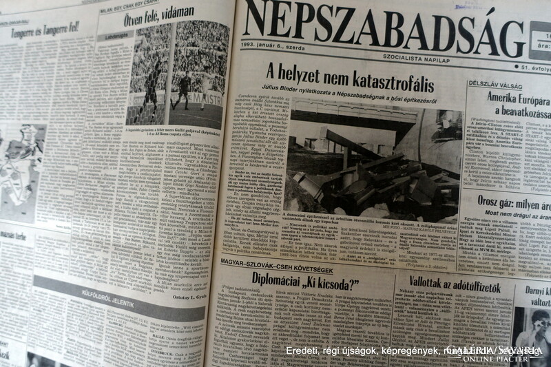 31. Birthday :-) January 4, 1993 / people's freedom / newspaper - Hungarian / daily. No.: 26619