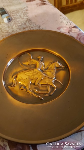 Copper bowl horse wall decoration