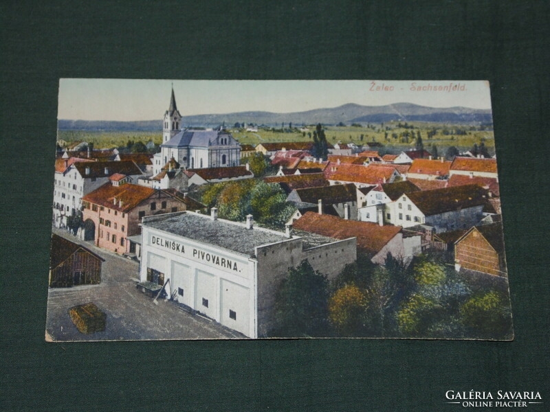 Postcard, postcard, Slovenia žalec, sachsenfeld, delniška pivovarna beer hall, brewery