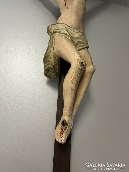 Baroque Christ on the cross, folk crucifix