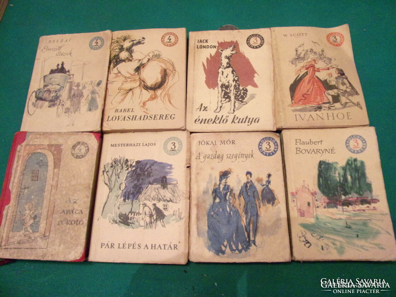 8 pcs antique book: the publication of the cheap library series