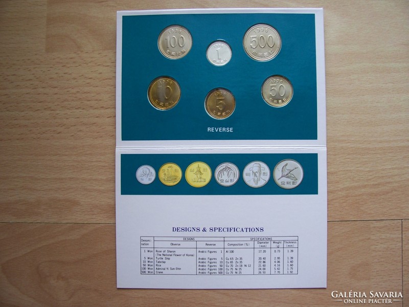 Korea coin set 1996 bu ​ very rare collection issued in small numbers!!!