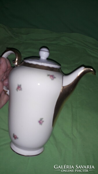Antik 19.századi viktoriánus aranyozott THUN TK cseh porcelán teás készlet 6 személyes képek szerint