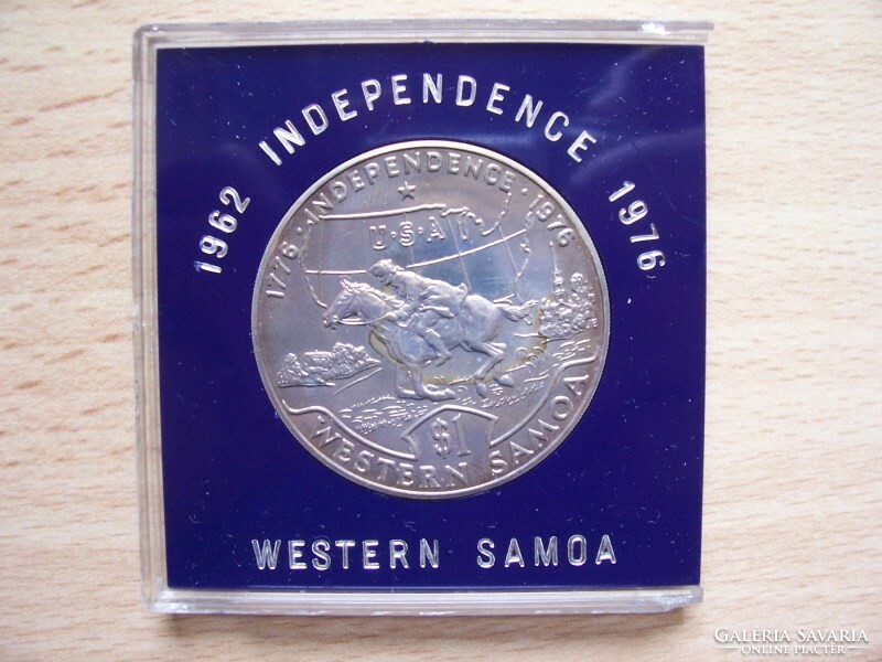 Western Samoa $ 1 - 1 tala 1976 1776 -1976 usa bicentenary