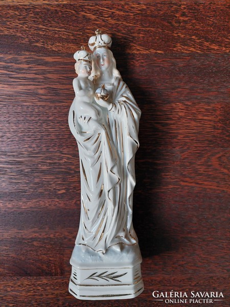 Szűz Mária porcelán 1900 ból 32 cm magas