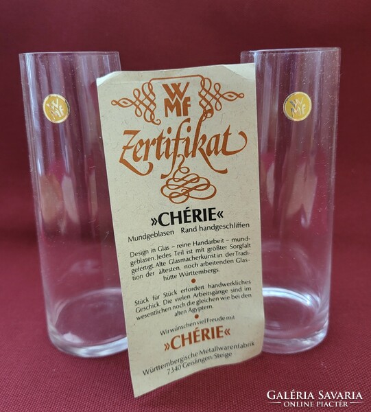 2db WMF német üveg váza eredeti dobozában Chérie asztaldísz dekoráció