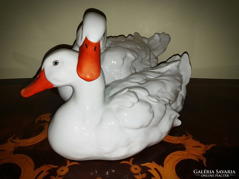 Herend's largest-sized pair of duck figures