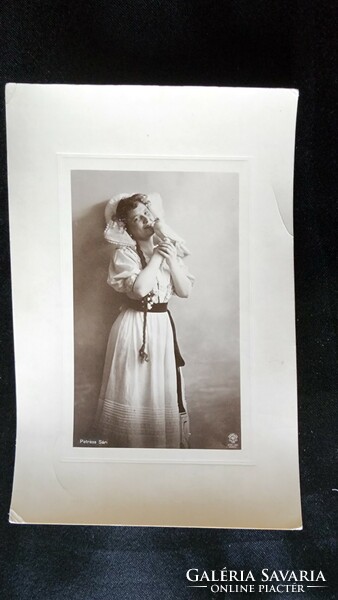 Cca. 1914 PETRÁSS SÁRI ZSAZSA A DIVA PRIMADONNA JELZETT FOTÓLAP KÉP STRELINSKY FOTÓ